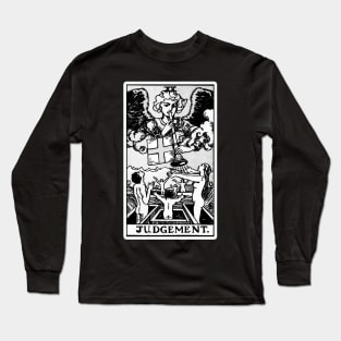 XX. Judgement Tarot Card | Black and white Long Sleeve T-Shirt